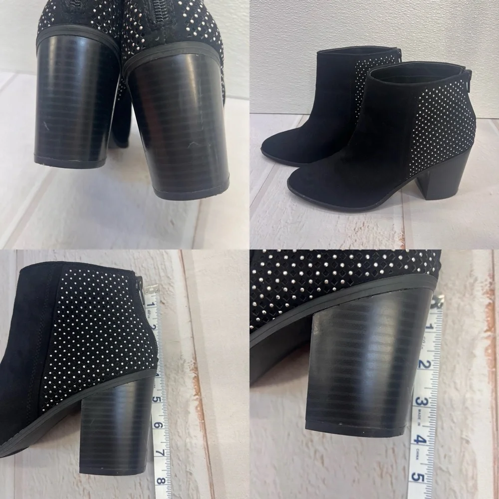 Madden NYC Women's Rain Zip Up‎ High Heel Ankle Boots Black Size 9